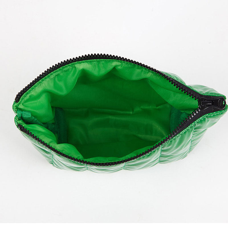 Simple Puffer Solid Color Cosmetic Bag