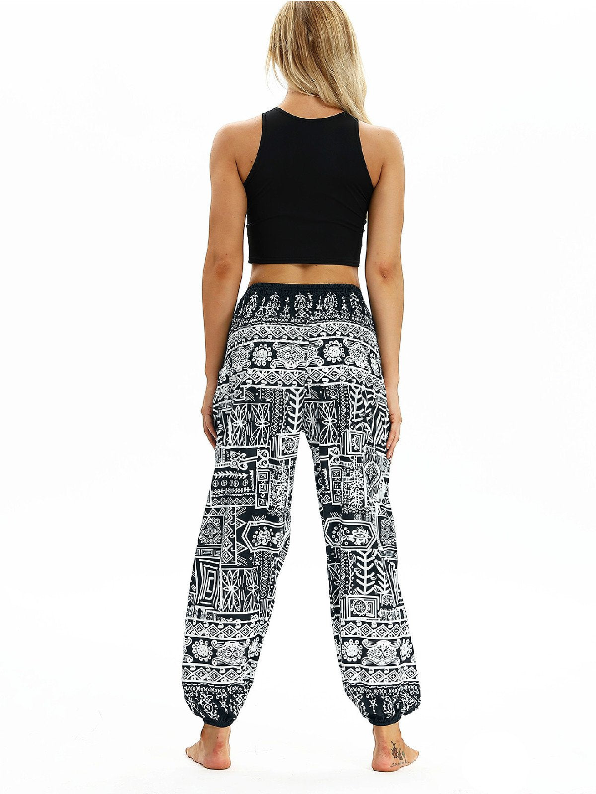 Totem Print Women'S Casual Light Lantern Dance Pants Popular In Autumn Yoga Loose Pants