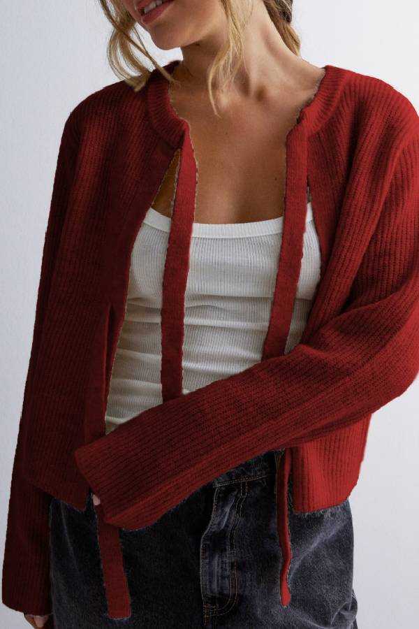 PCSILLY LS REV TIE KNIT NOOS BC