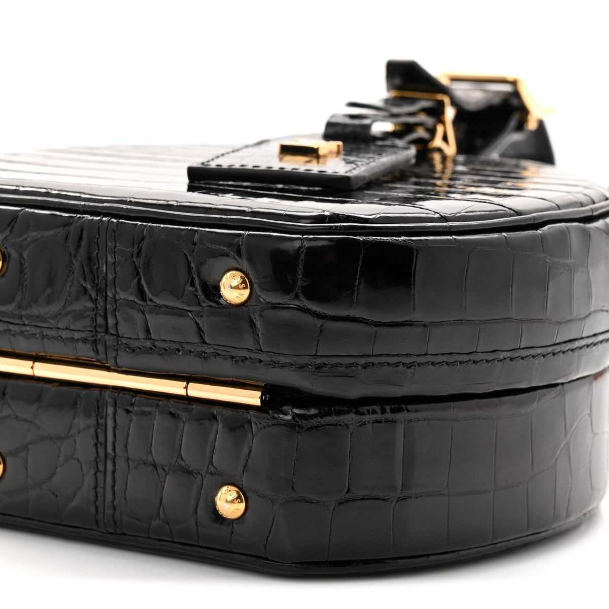 Crocodile Petite Boite Chapeau Black