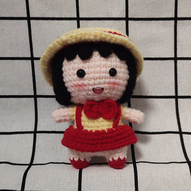 Cute Cherry Blossom Doll Crochet Bag Keychain