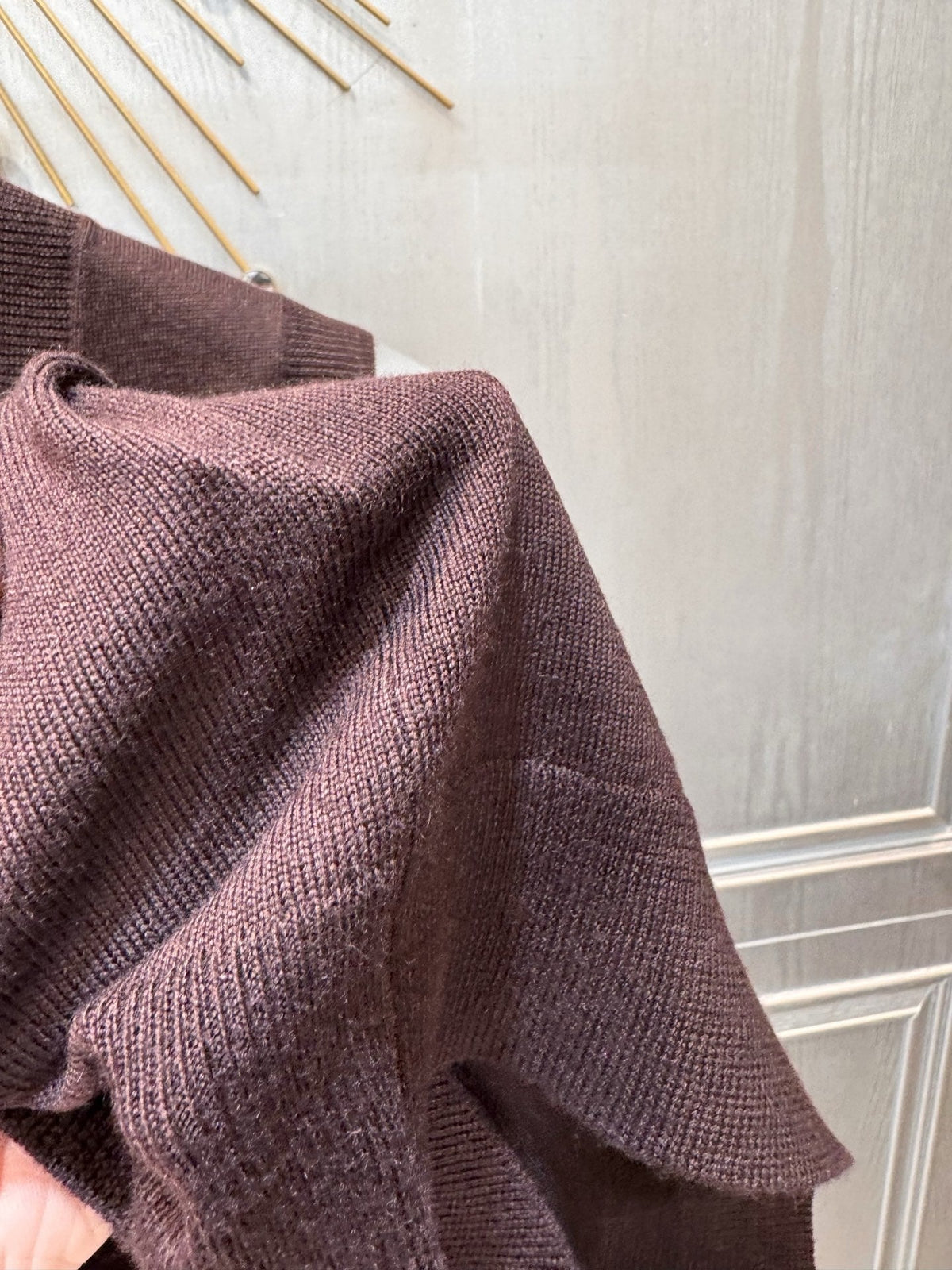 Miumiu 2026 Knit Vest Coffee Brown Wool