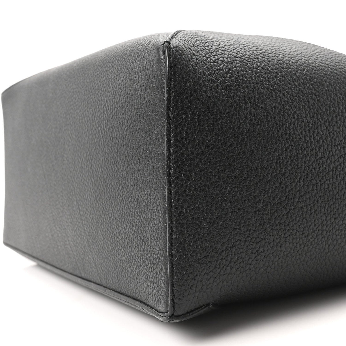 Grained Calfskin Large Puzzle Edge Bag Black