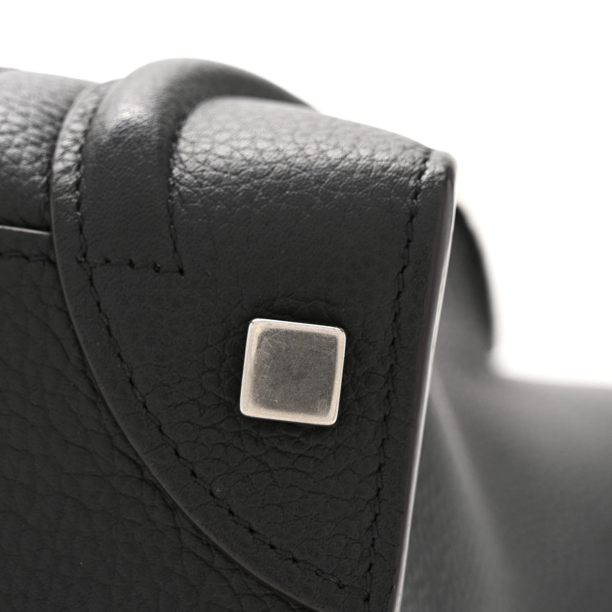 Drummed Calfskin Micro Luggage Black