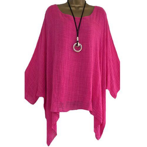 Irregular Sleeves And Hem Blouse Fashion Solid Color O-Neck Casual Jacket