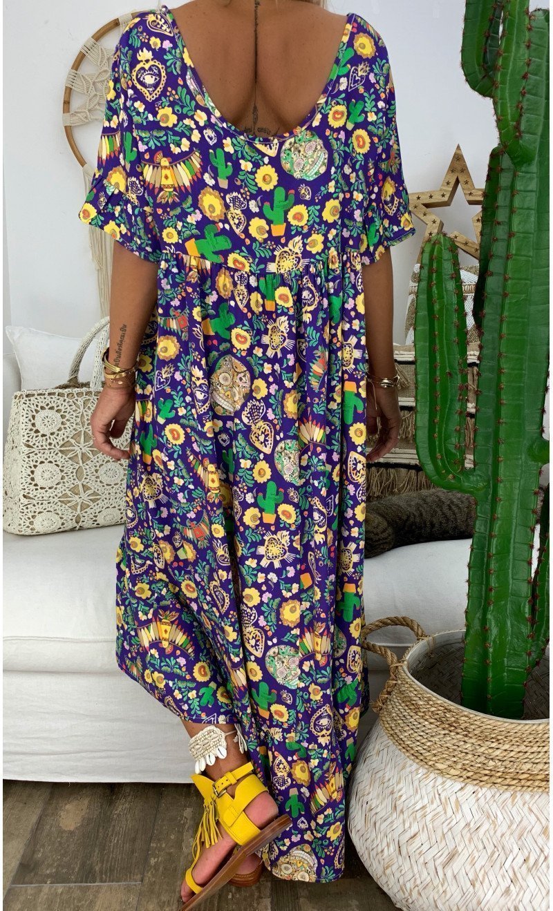 New Print Loose Ruffled Long Skirt