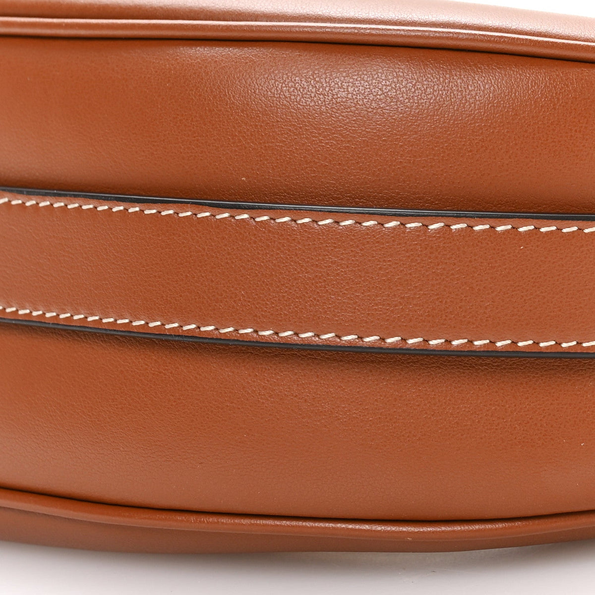 Smooth Calfskin Medium Strap Ava Shoulder Bag Tan