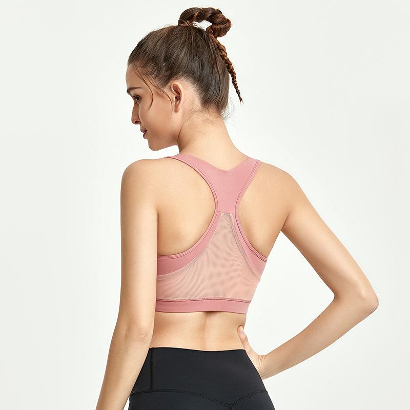 Beauty Back Sports Underwear Women'S Fitness Running Yoga Vest With Breast Pad Shock Proof Gathered Training Bra