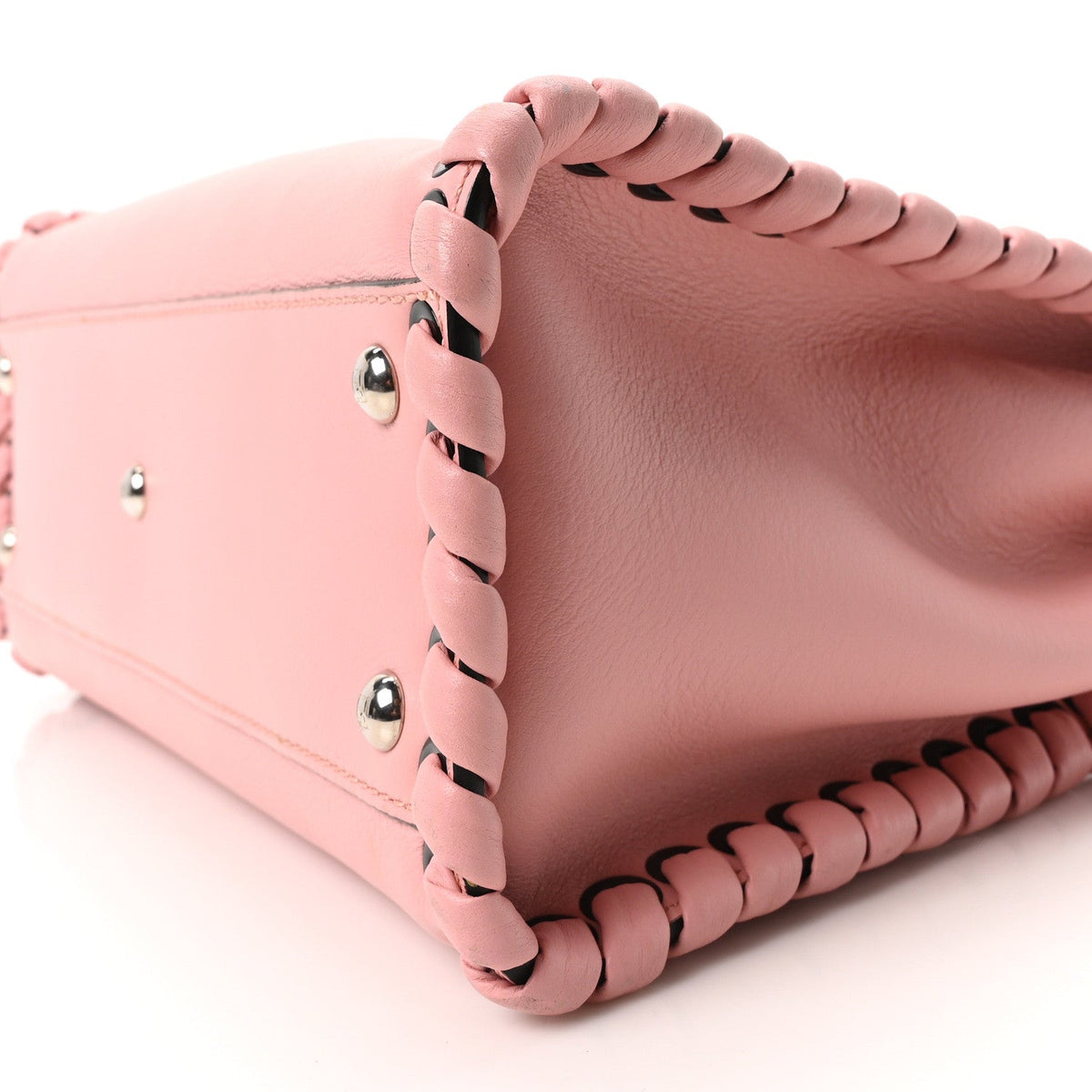 Vitello Seta Lace Up Medium Peekaboo Iconic Satchel Bubblegum