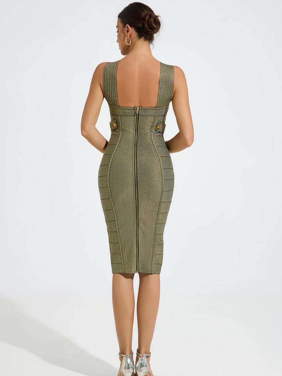 Willow Contour Bandage Midi Dress