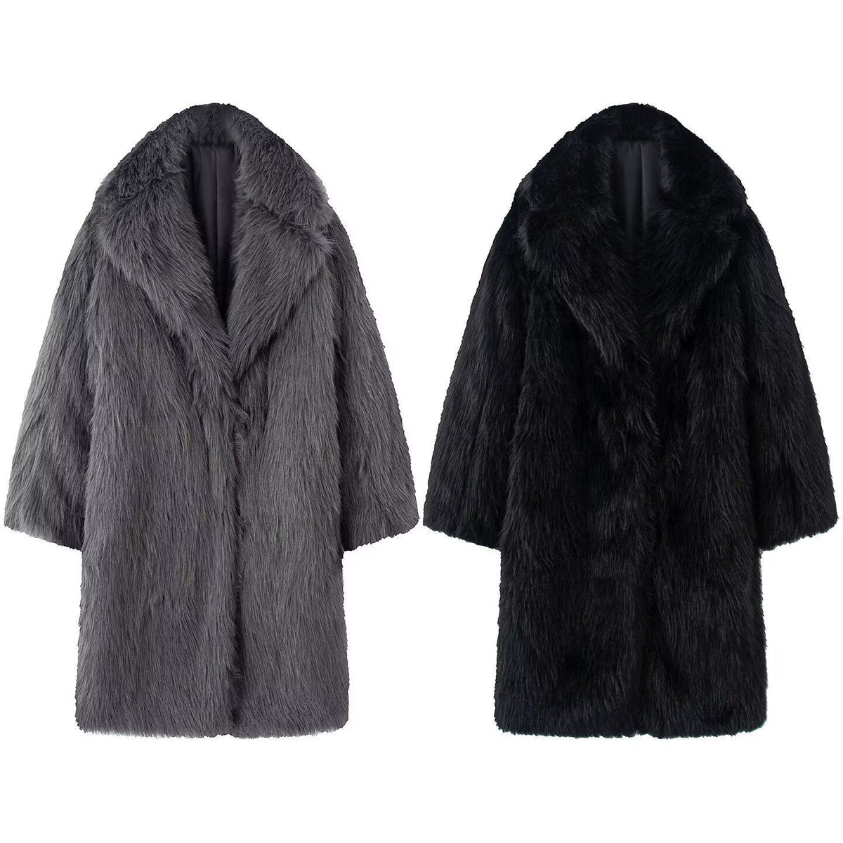 Faux Fur Plush Coat
