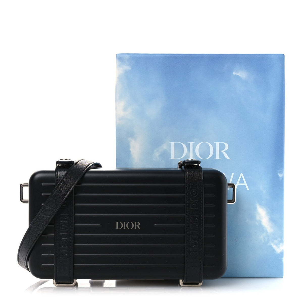 X RIMOWA Aluminum Personal Clutch On Strap Black