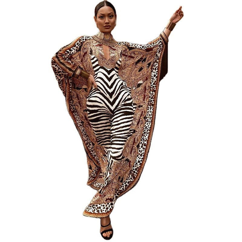 New Women'S Middle Eastern Printed Skirt Large Loose Robe