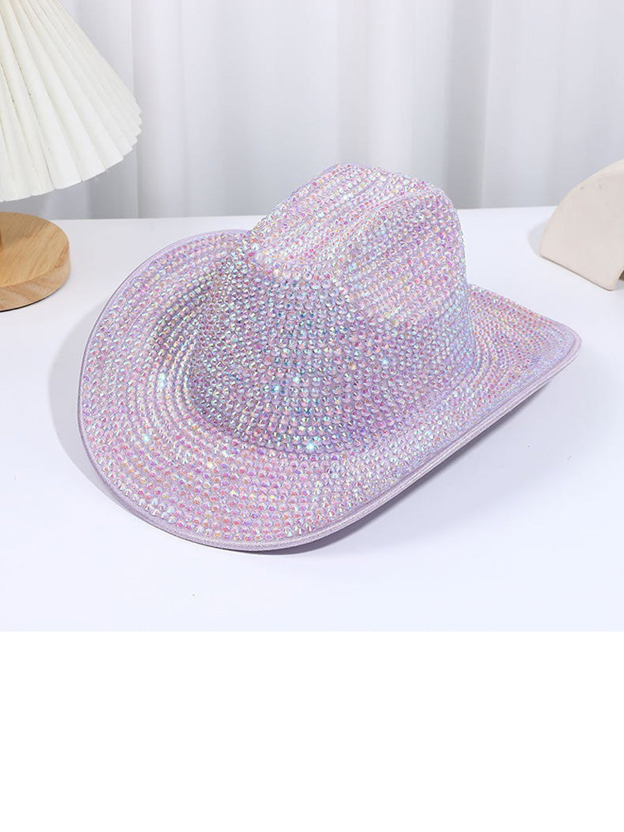 Juliana Sparkling Rhinestone-Trimmed Tapered Jazz Hat