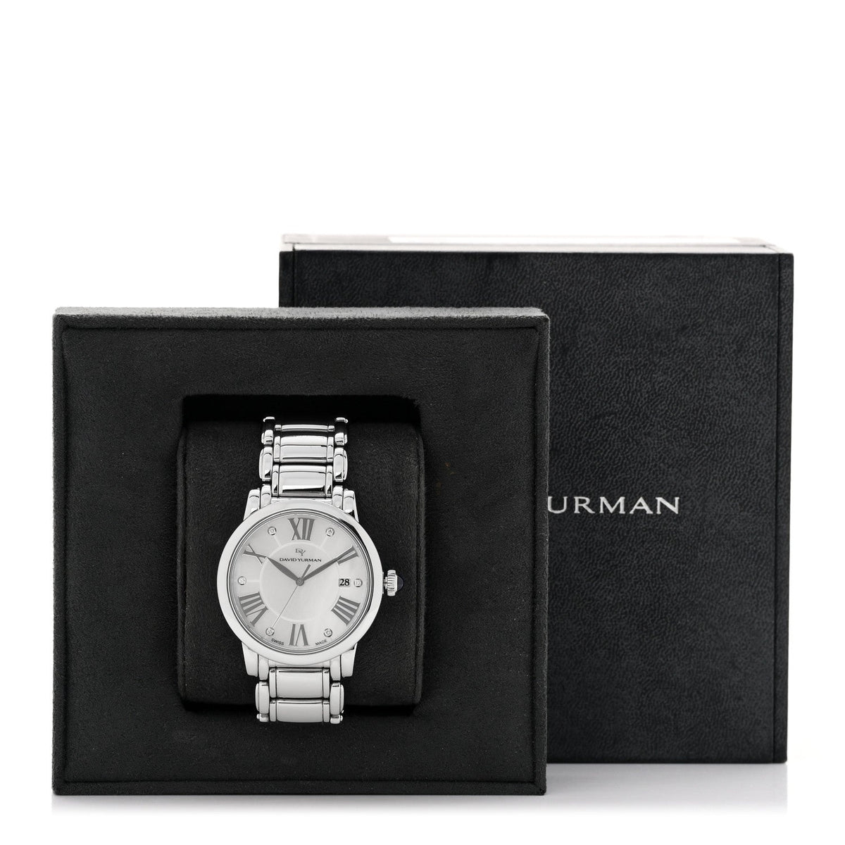 Stainless Steel Diamond Mother of Pearl 38mm Classic Quartz Watch