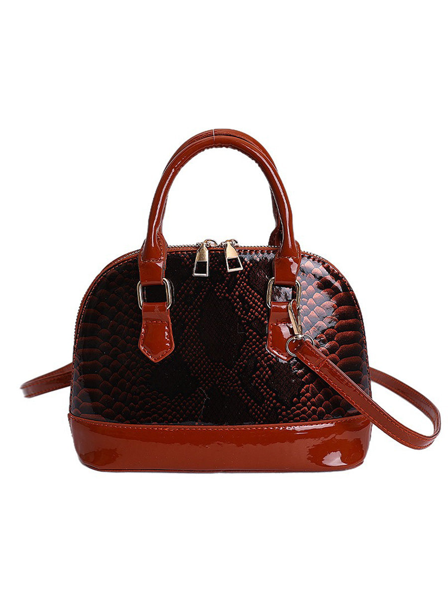 Victoria Snakeskin-patterned Leather Bag