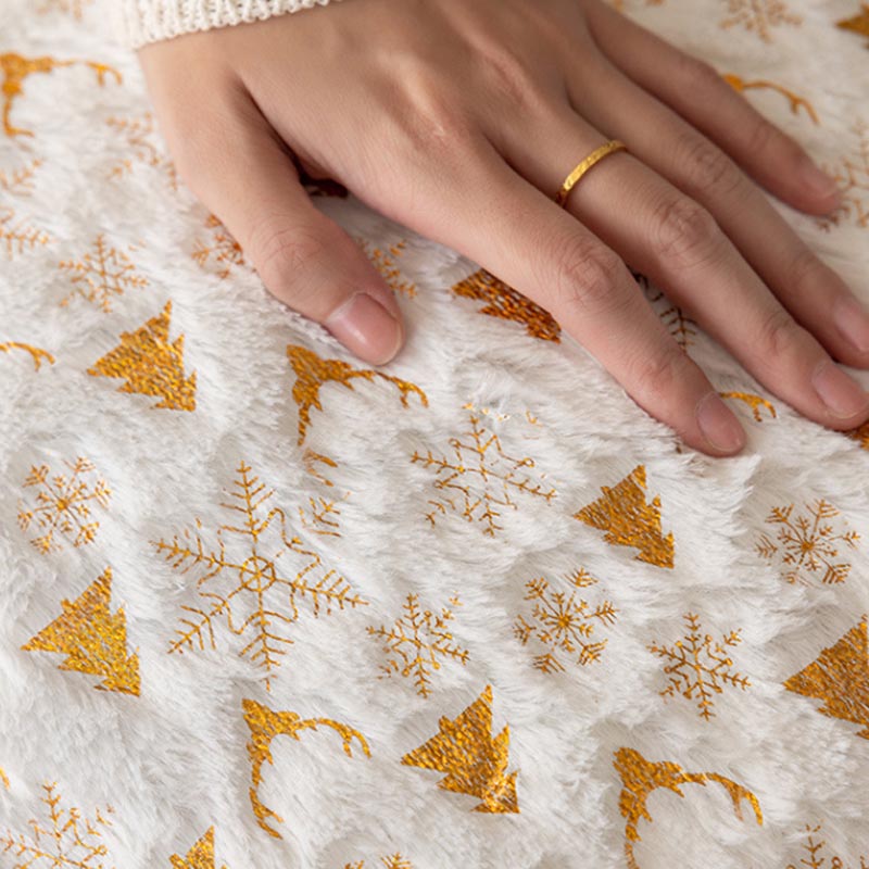 Soft Plush Christmas Snowflake Square Pillow Covers