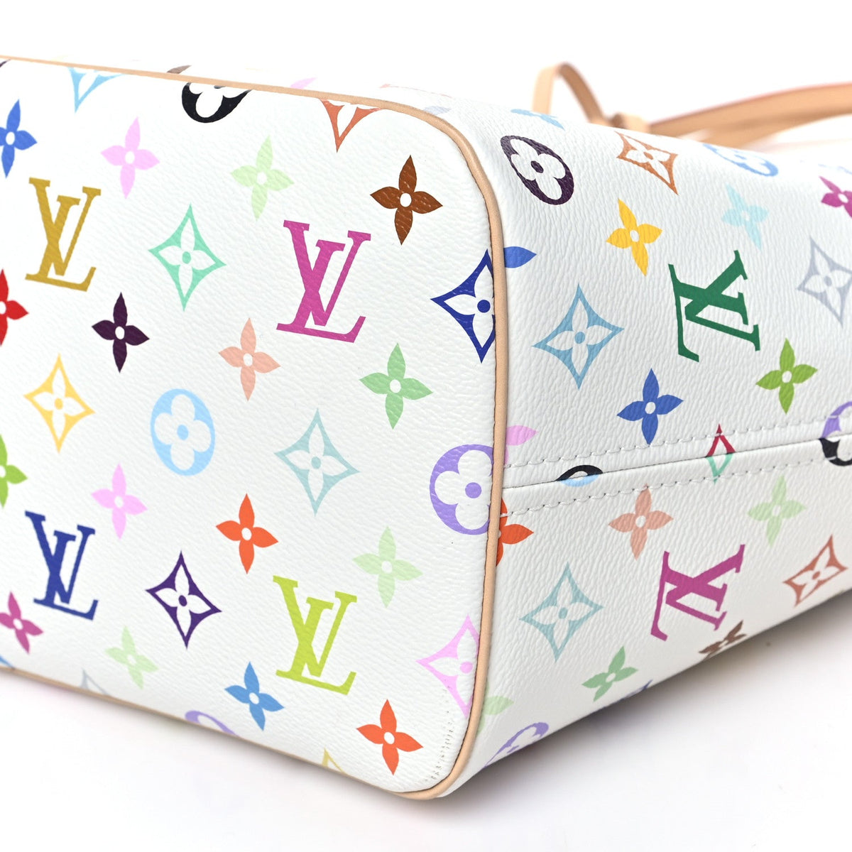 LV X TM Monogram Multicolor Neverfull MM White