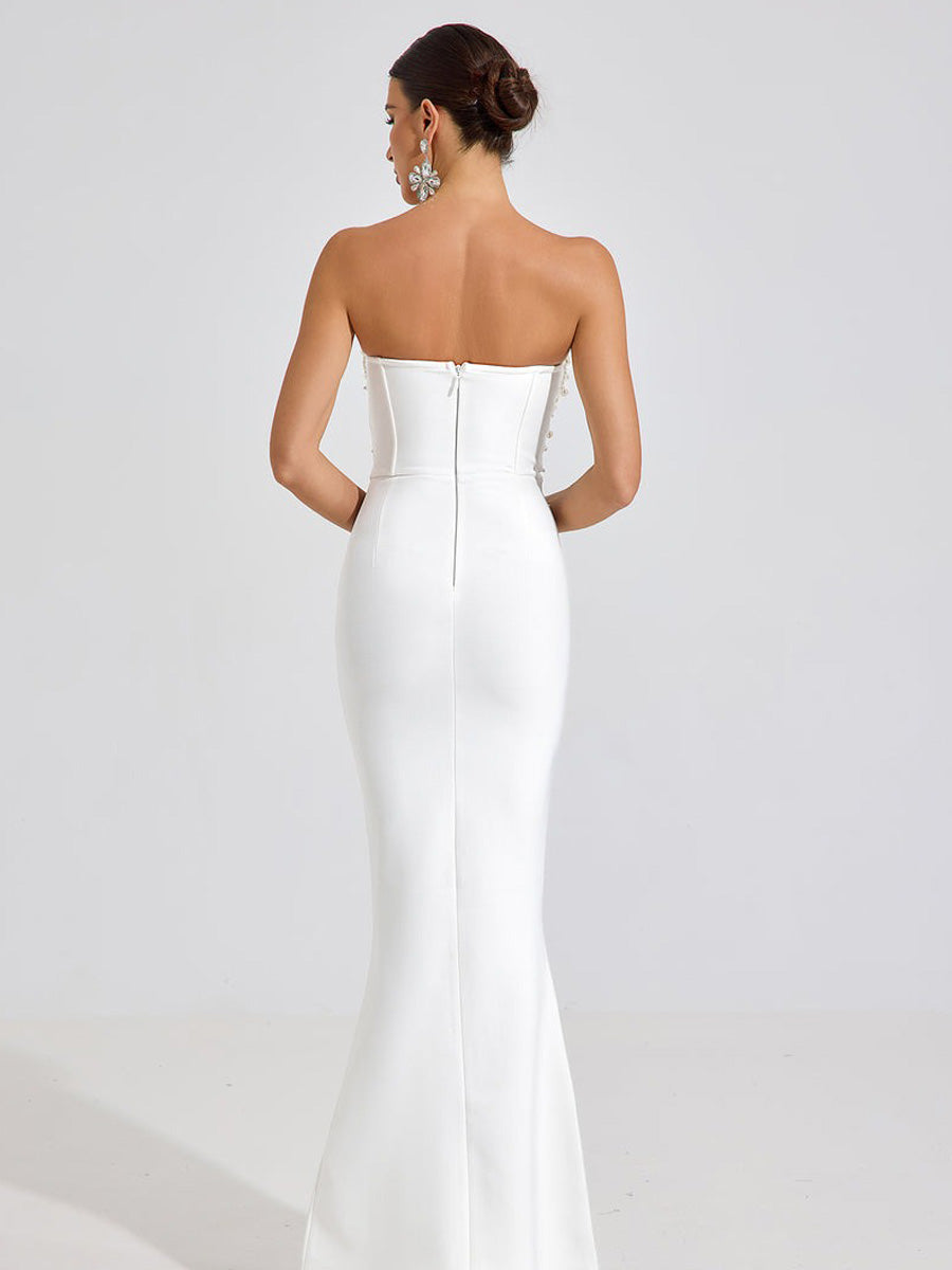 Gracelyn Pearl Radiance Strapless Maxi Dress