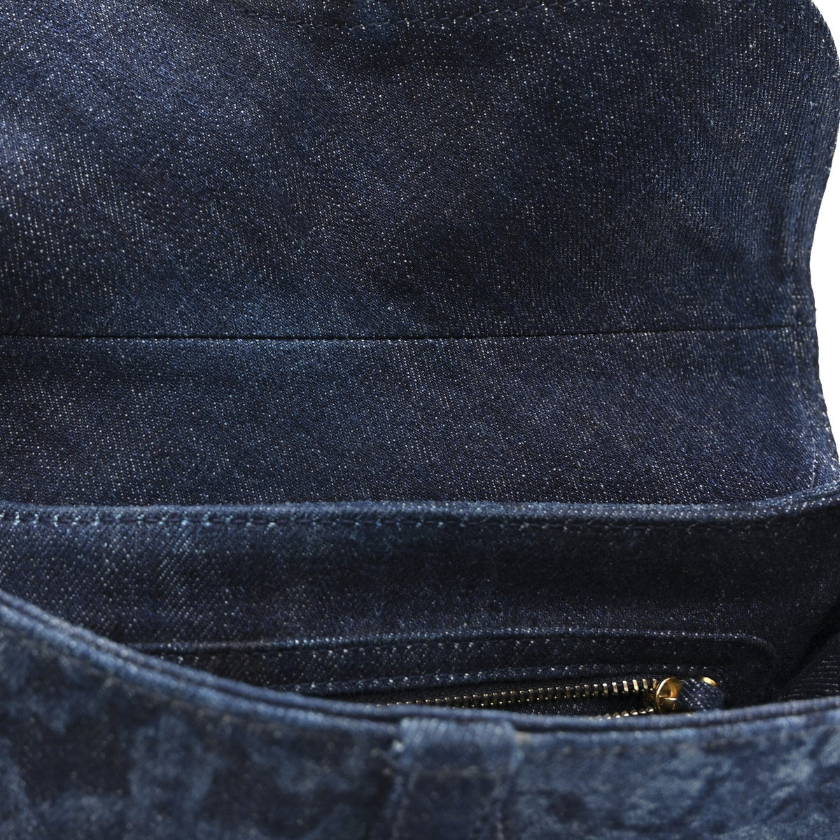 Denim Tie Dye Saddle Bag Blue
