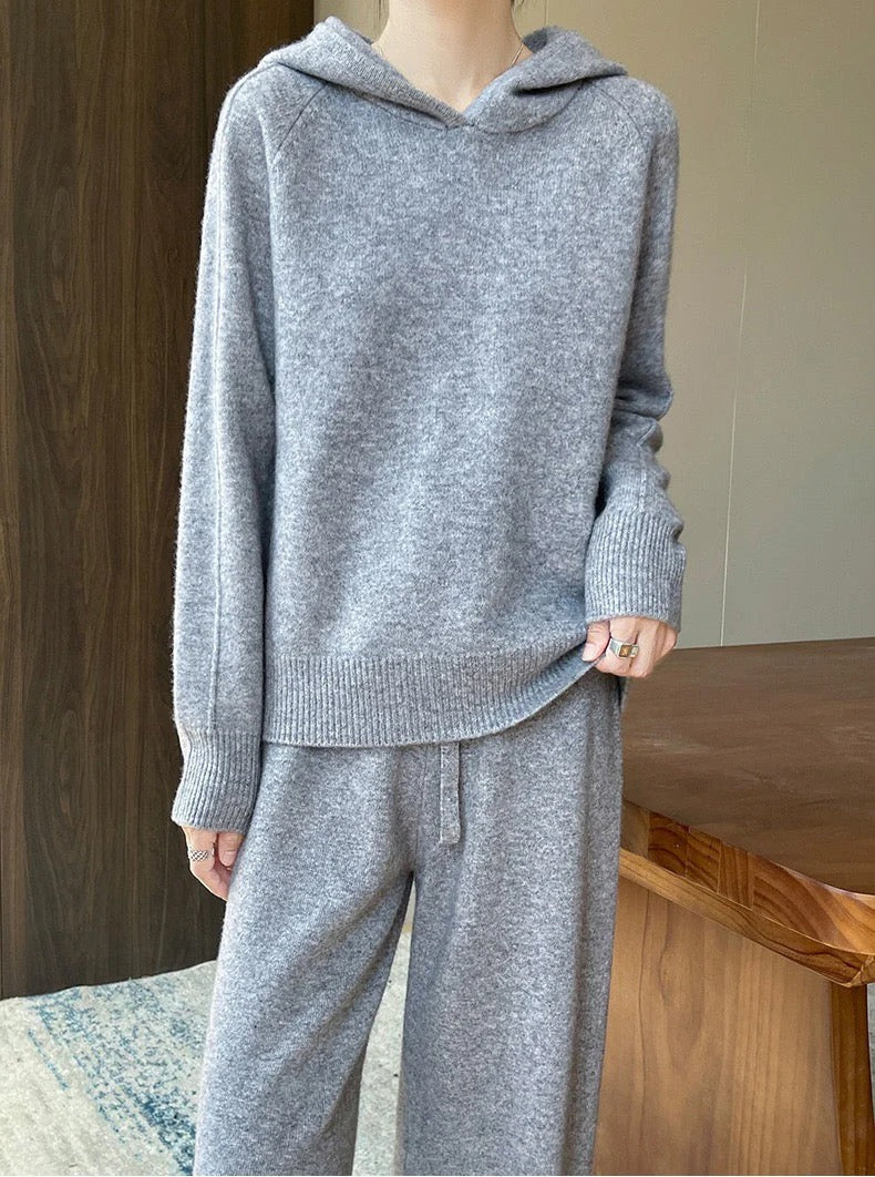 MAX MARA 25S HOODED KNIT SET 136