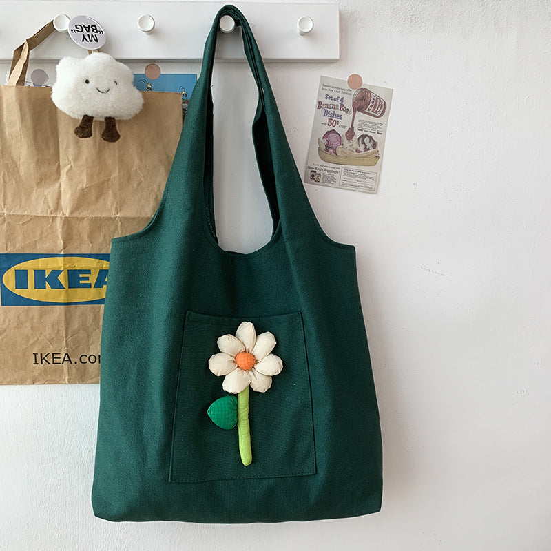 Fresh Flower Art Colorful Canvas Bag