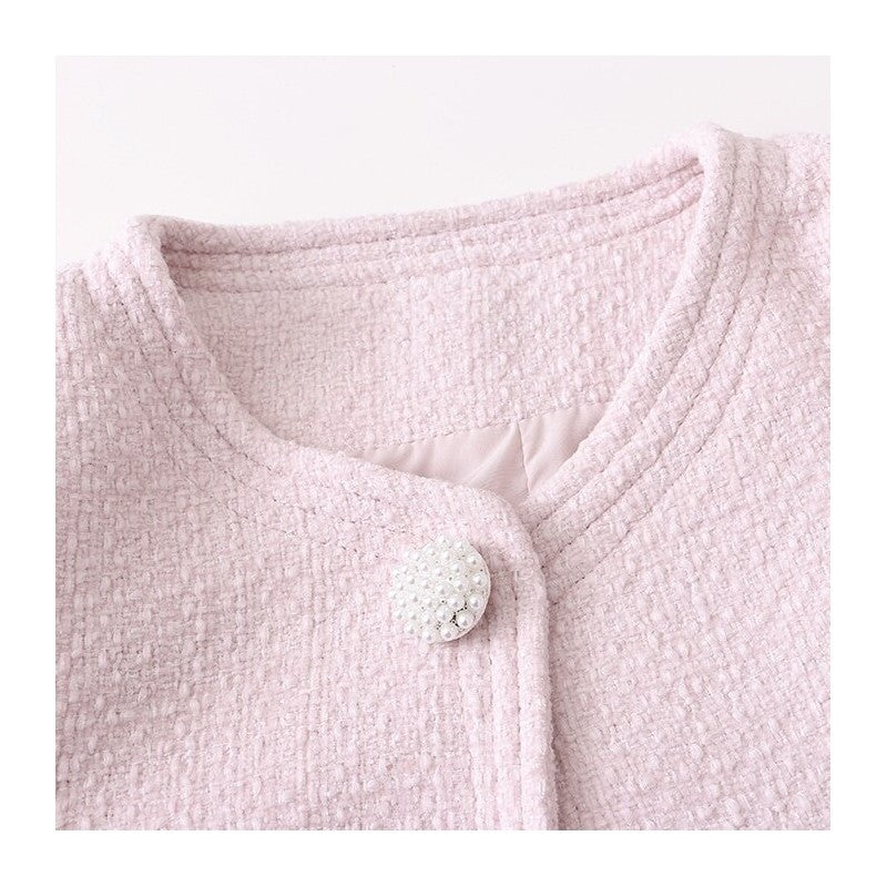 Round Neck Shoulder Padded Small Fragrance Style Jacket