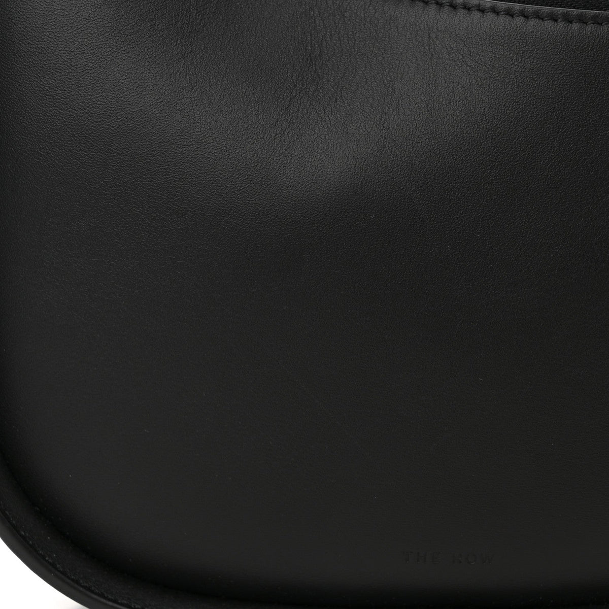 Smooth Calfskin Half Moon Shoulder Bag Black