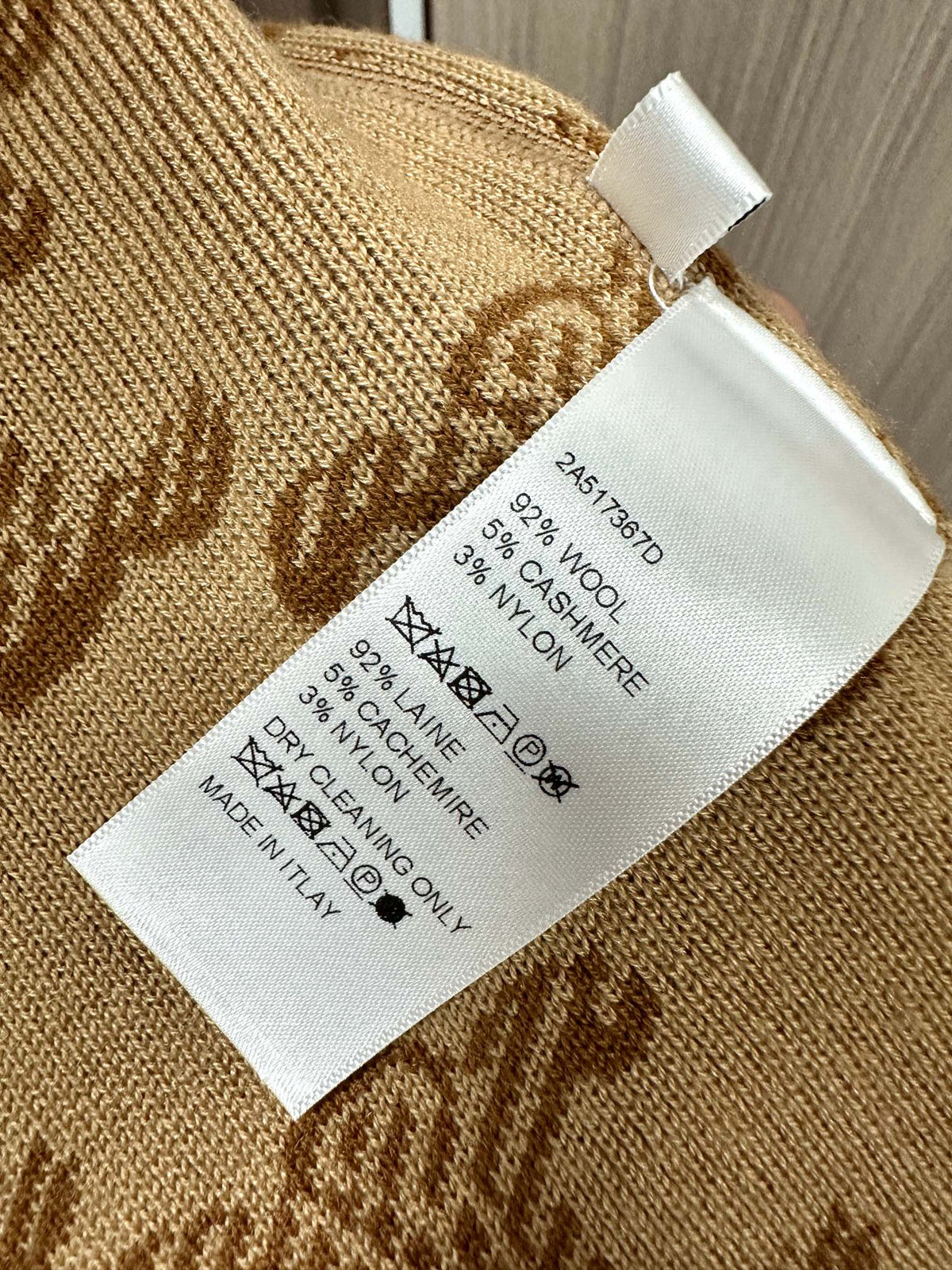 Celine Reversible Brown Wool Knitwear Coat 329645