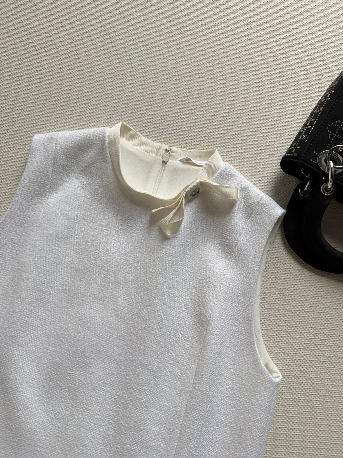 CD 26s Sleeveless Dress White Cotton 352897