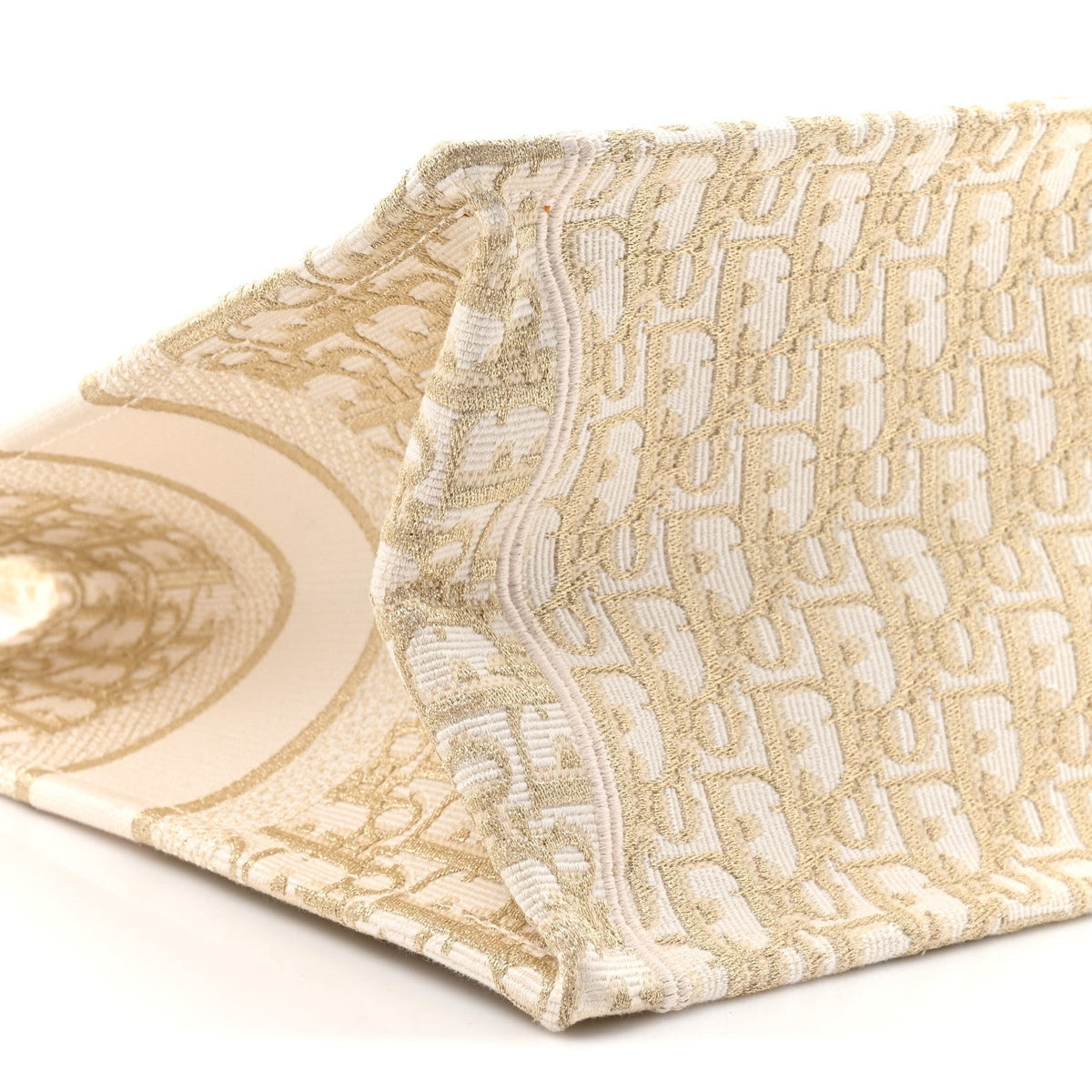 Oblique Medium Book Tote Gold Multicolor