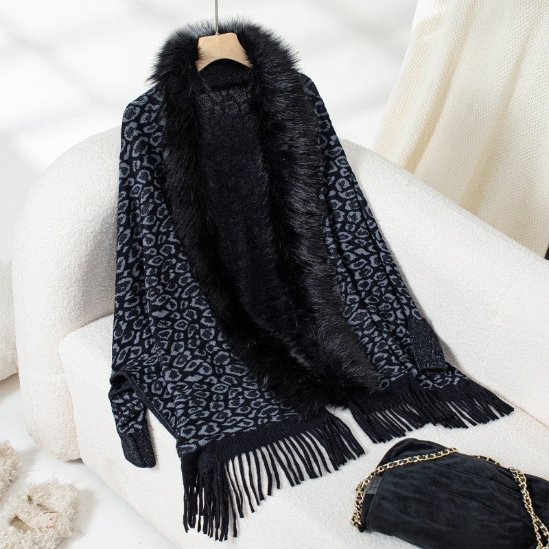 Batwing Sleeve Sweater Cape Cardigan