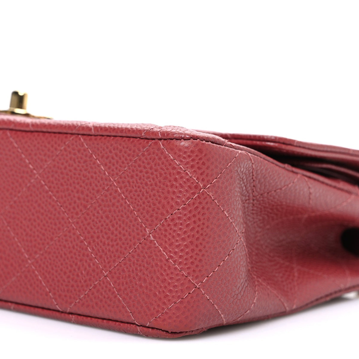 Caviar Quilted Medium Double Flap Dark Pink