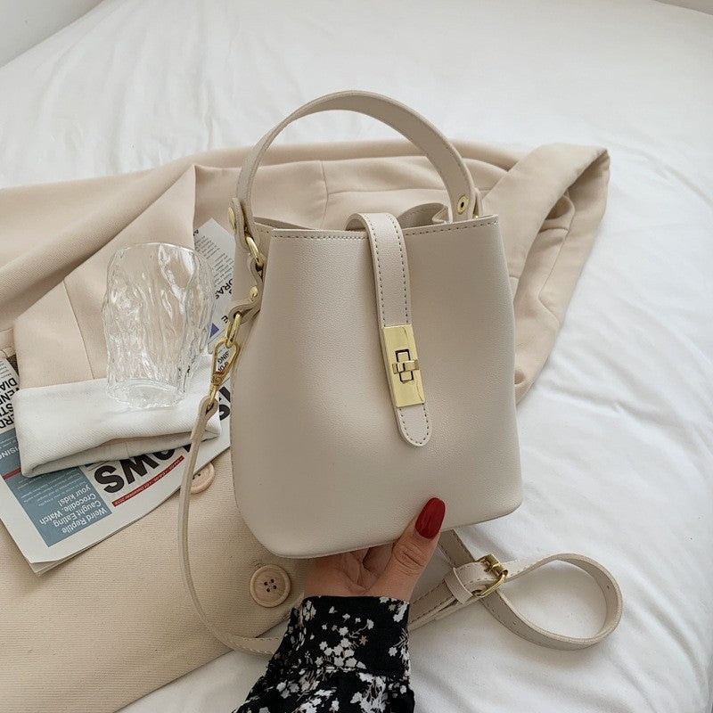 PU Leather Crossbody Bucket Bag