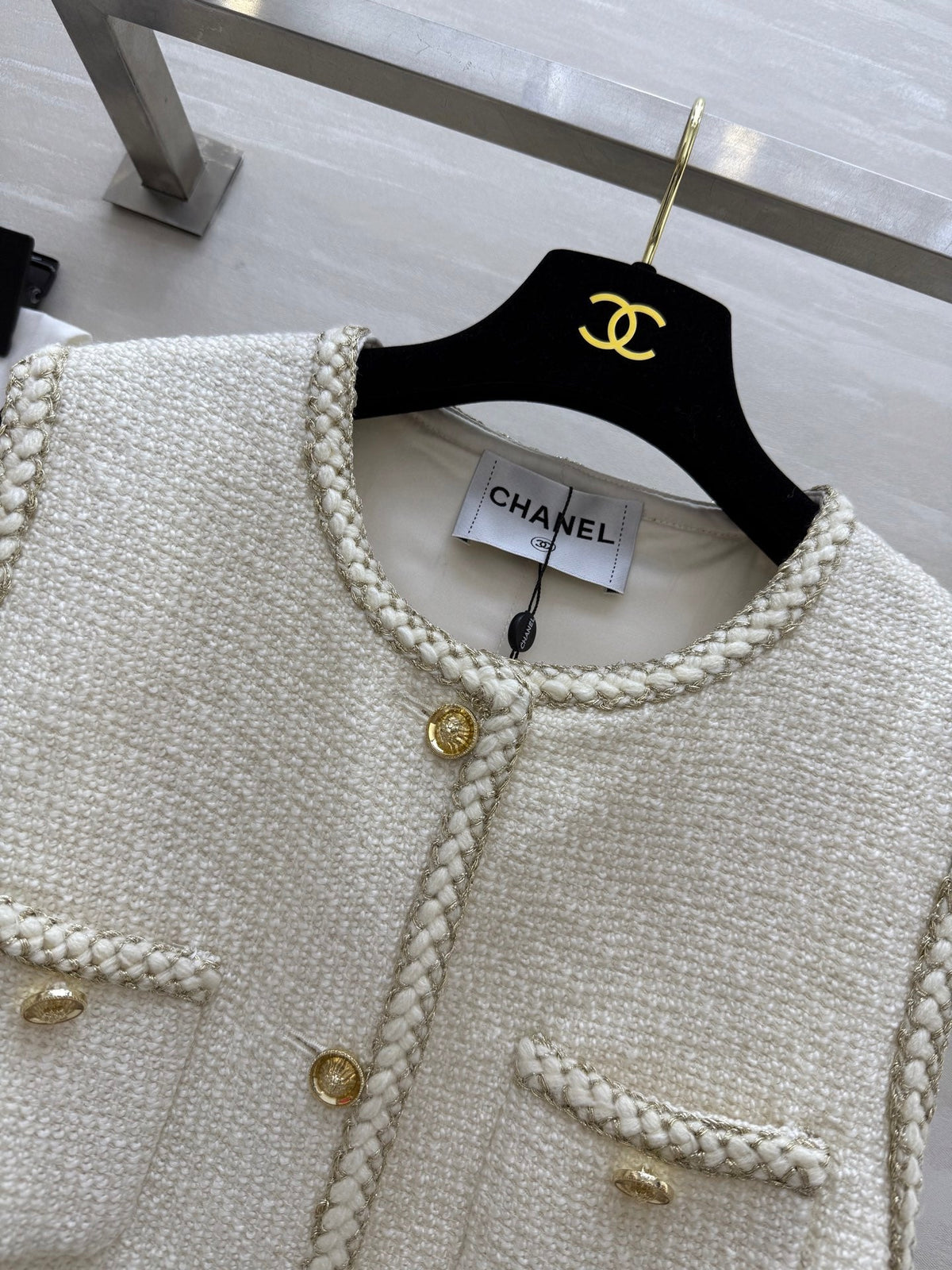CC 25 Lady Vest Ivory Cotton