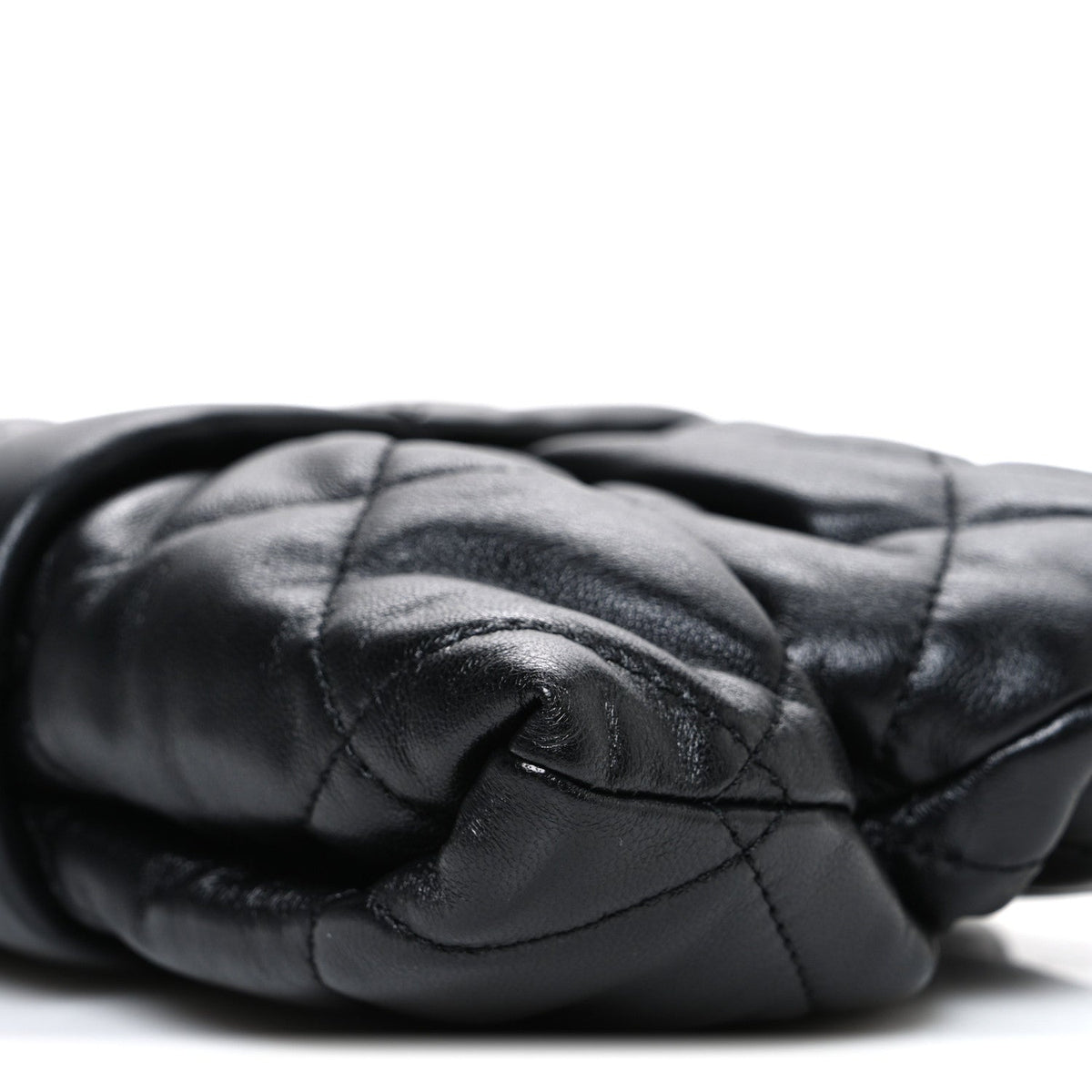 Lambskin Quilted Mini Bow Bag Black
