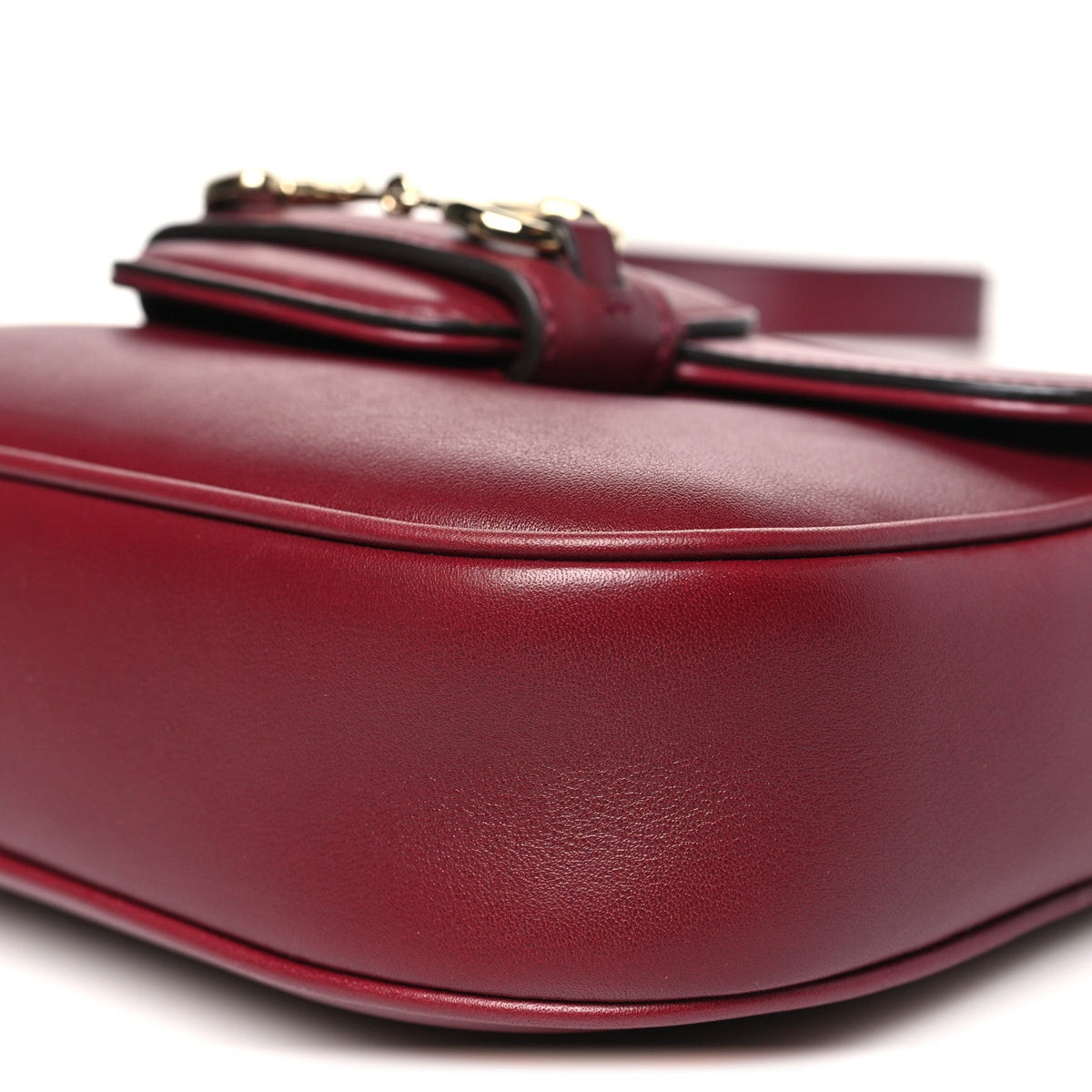 Soft Calfskin Horsebit 1955 Small Shoulder Bag Rosso Ancora
