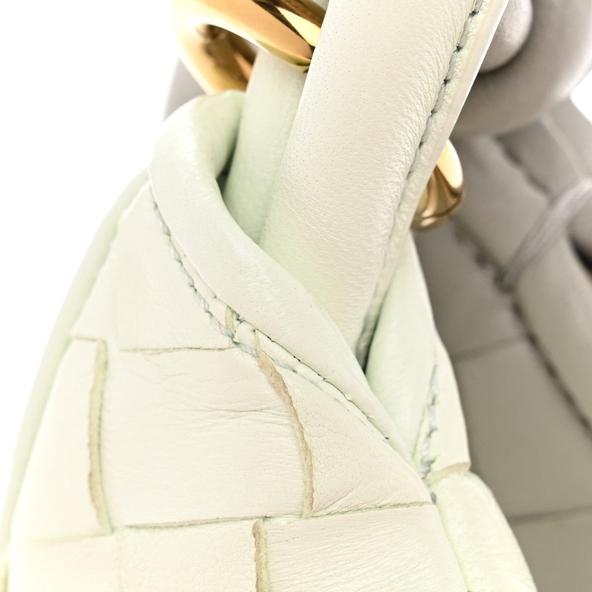 Nappa Intrecciato Small Gemelli Agate Grey Glacier