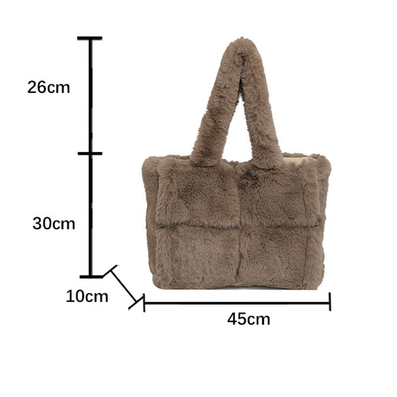 Minimalist Fluffy Large Capacity Tote Bag