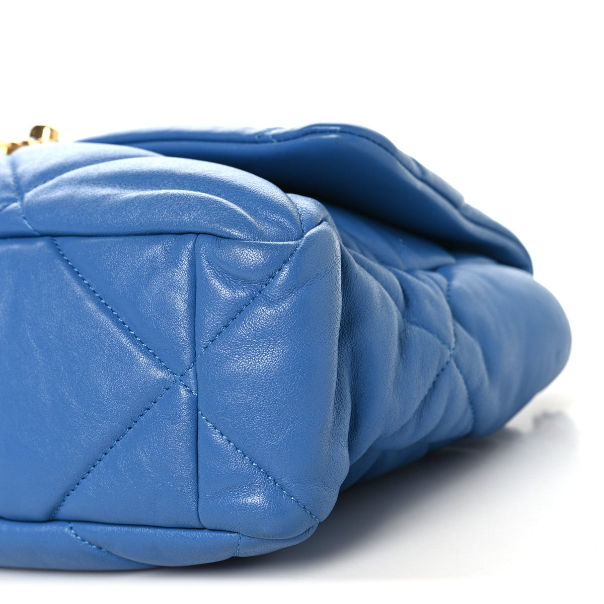 Lambskin Quilted Large Chanel 19 Flap Blue