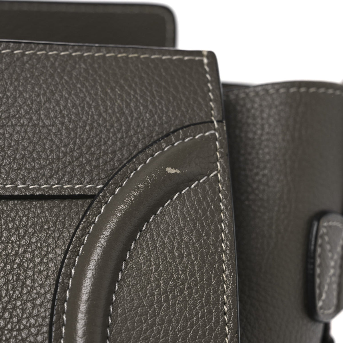 Drummed Calfskin Micro Luggage Souris