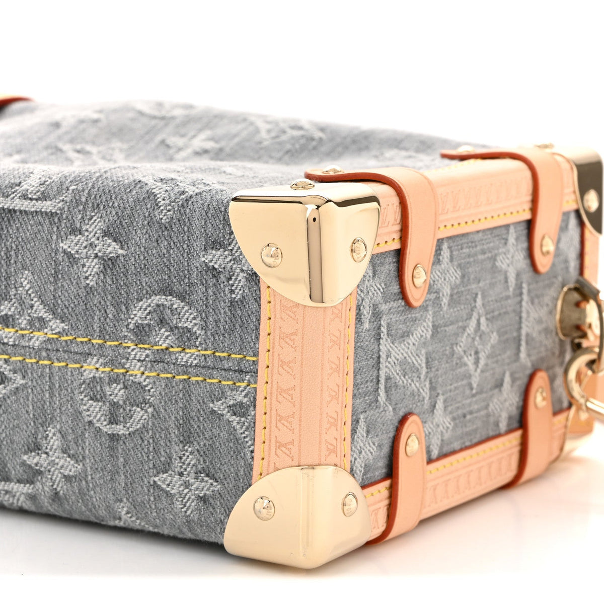 Monogram Denim Side Trunk MM Washed Gray