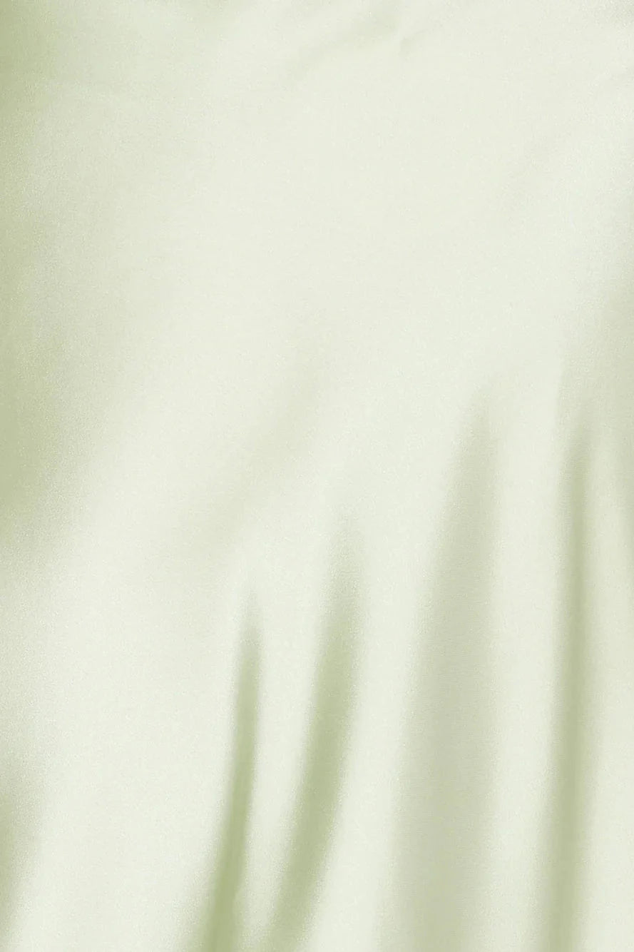 Indigo Fields Satin Maxi Dress Green