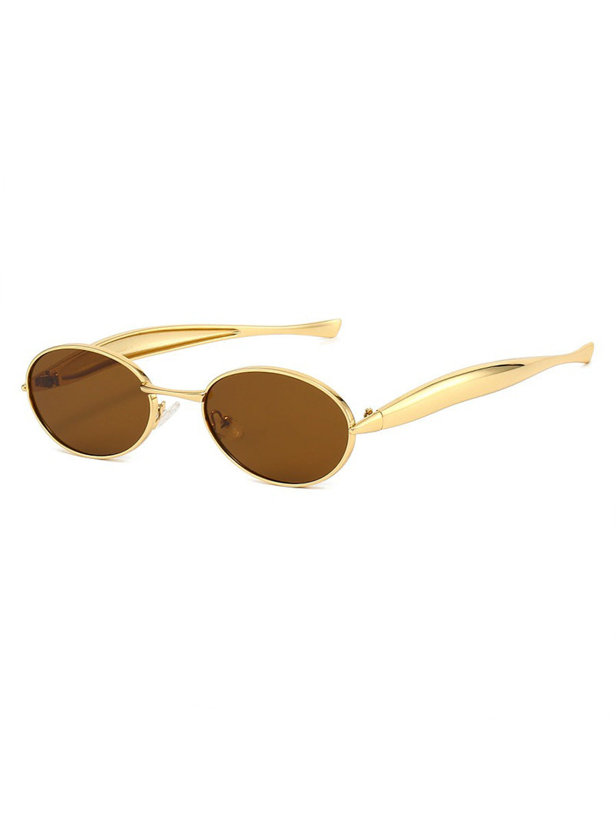 Olive Small Round-Frame Sunglasses