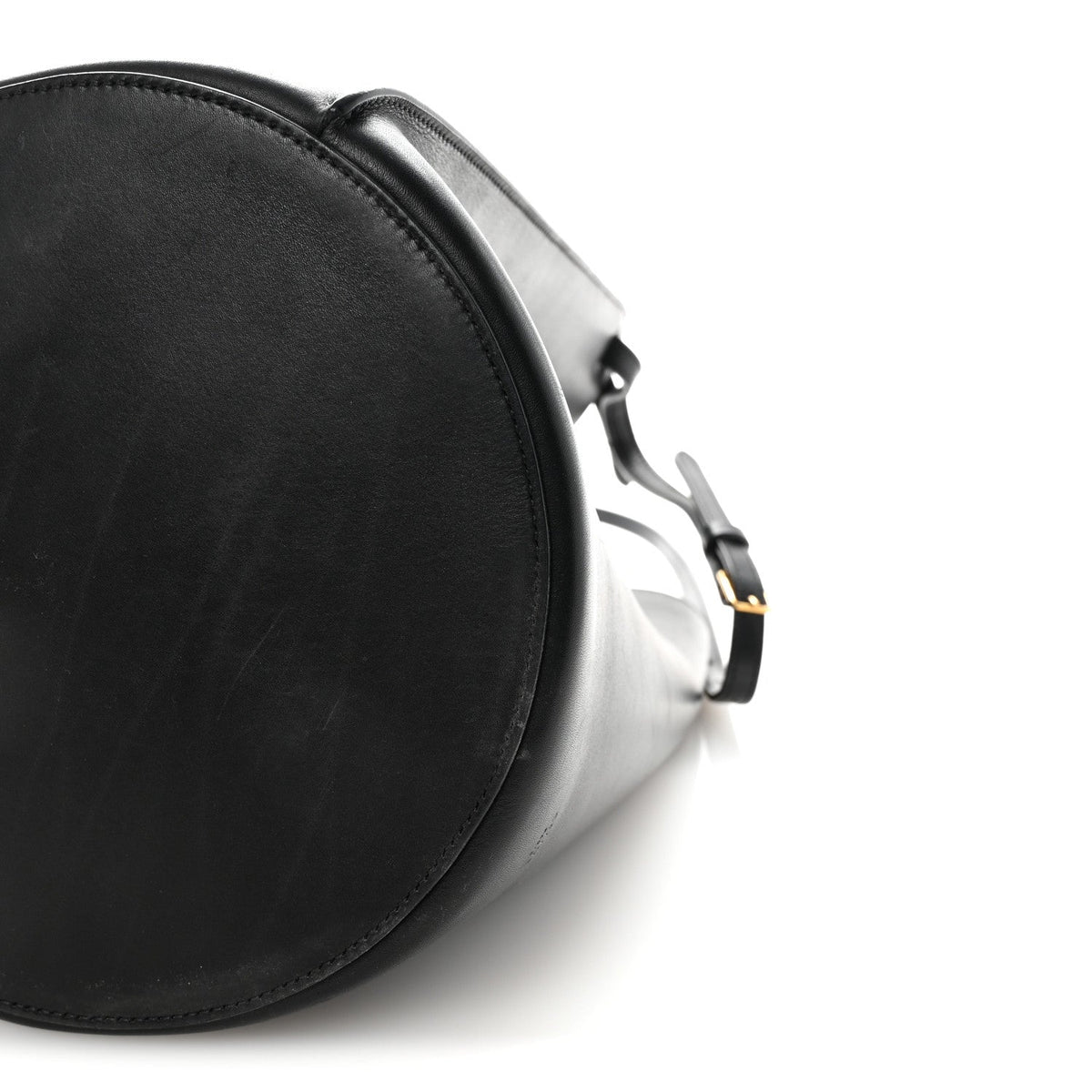 Smooth Calfskin Medium Pinched Bag Black