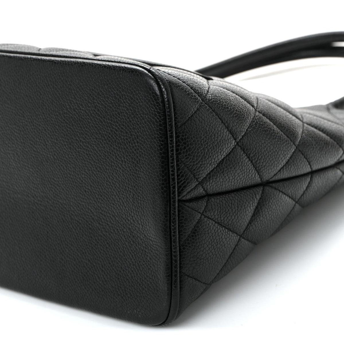Caviar Quilted Medallion Tote Black