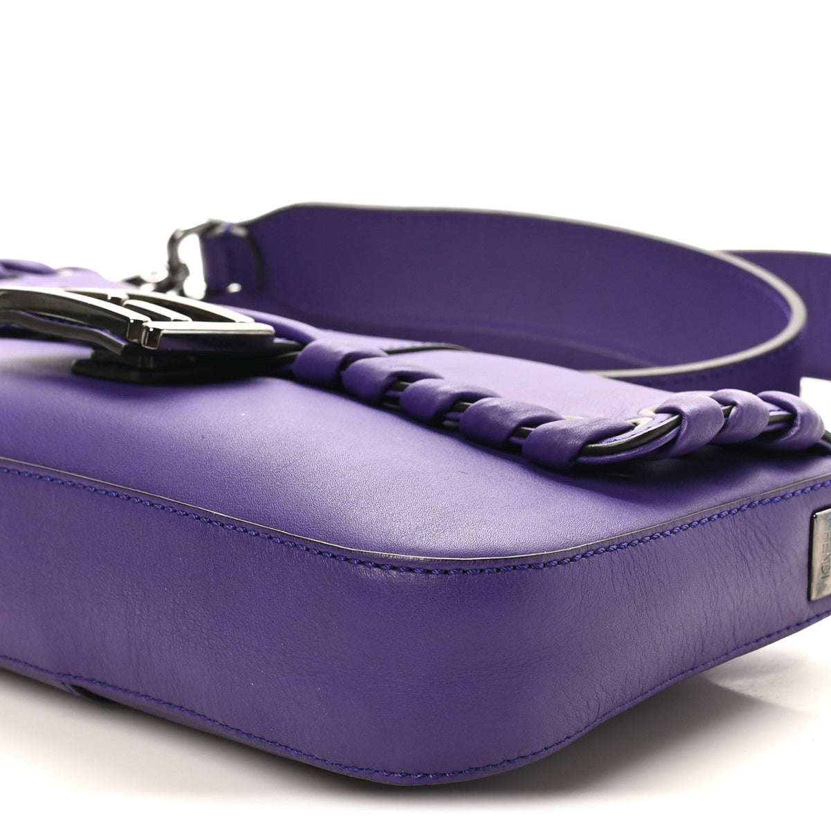 Vitello Dolce Lace Up Baguette Purple Rain