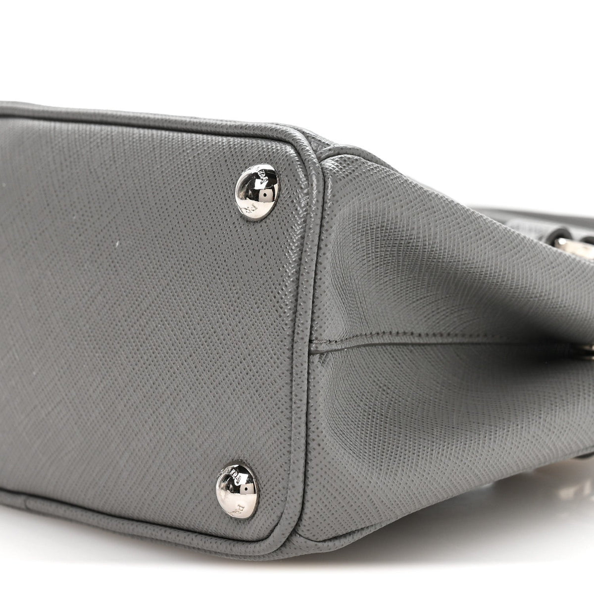 Saffiano Micro Galleria Double Zip Tote Marmo