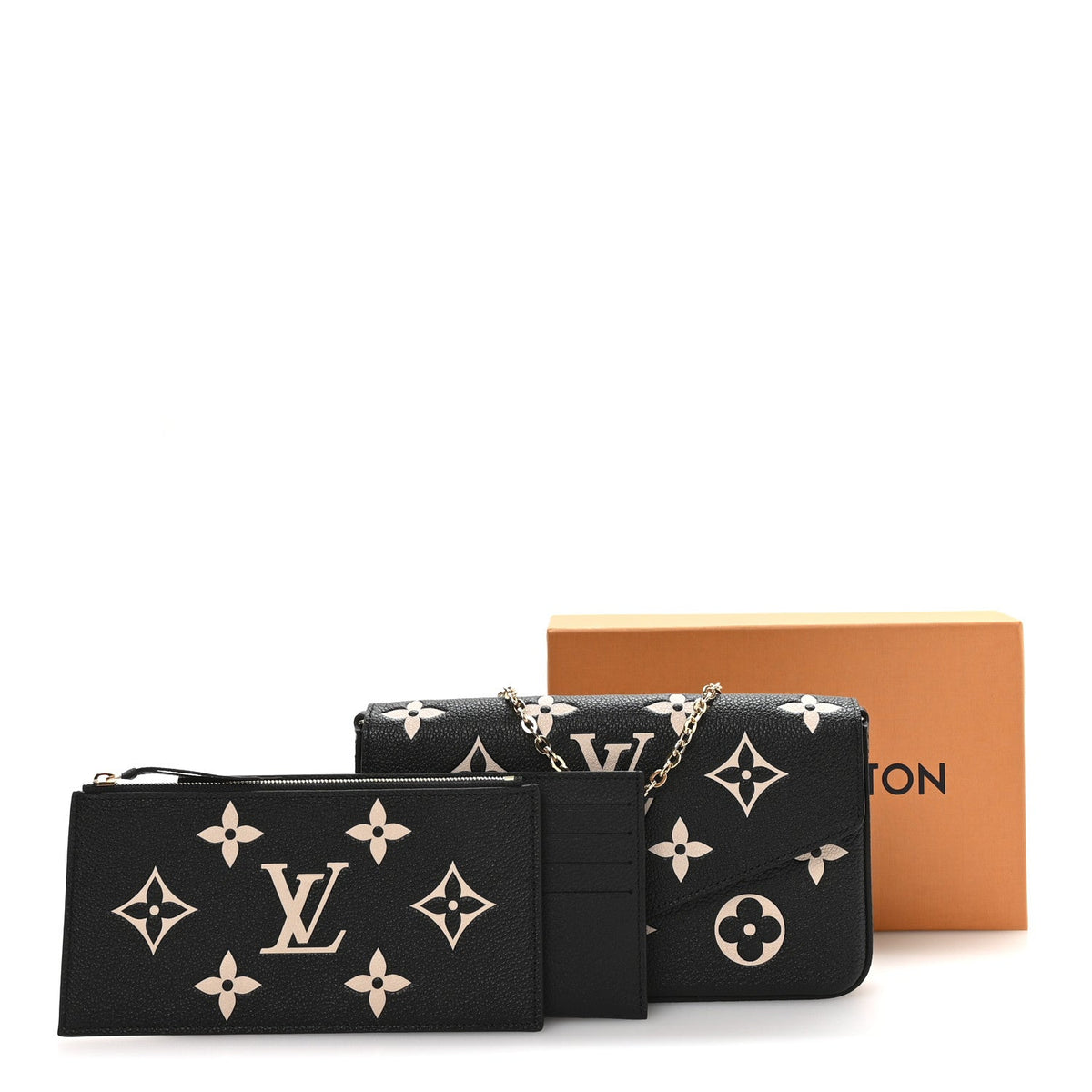 Empreinte Monogram Giant Felicie Pochette Black Beige