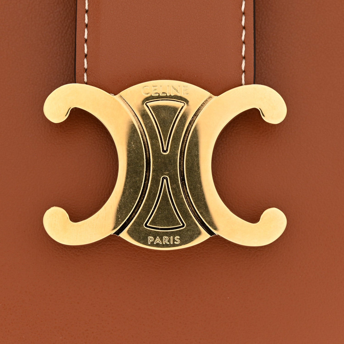 Smooth Calfskin Triomphe Small Louise Bag Tan